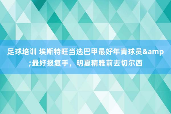 足球培训 埃斯特旺当选巴甲最好年青球员&最好报复手，明夏精雅前去切尔西