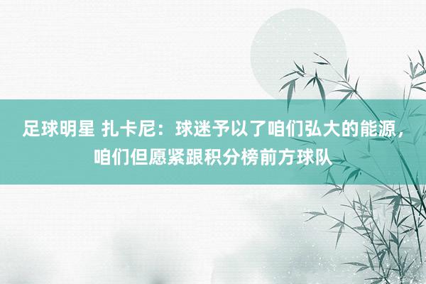 足球明星 扎卡尼：球迷予以了咱们弘大的能源，咱们但愿紧跟积分榜前方球队