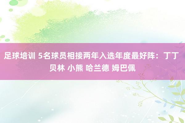 足球培训 5名球员相接两年入选年度最好阵：丁丁 贝林 小熊 哈兰德 姆巴佩